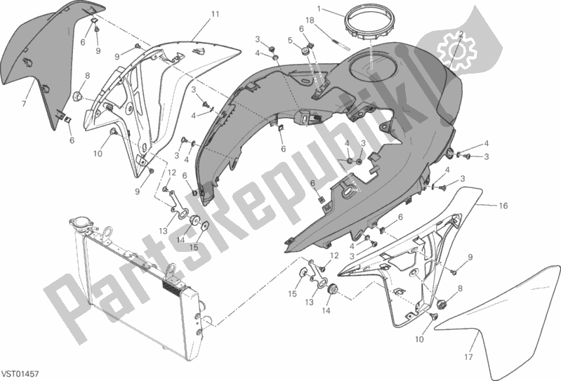 All parts for the 34a - Fairing of the Ducati Multistrada 1200 S Touring 2016